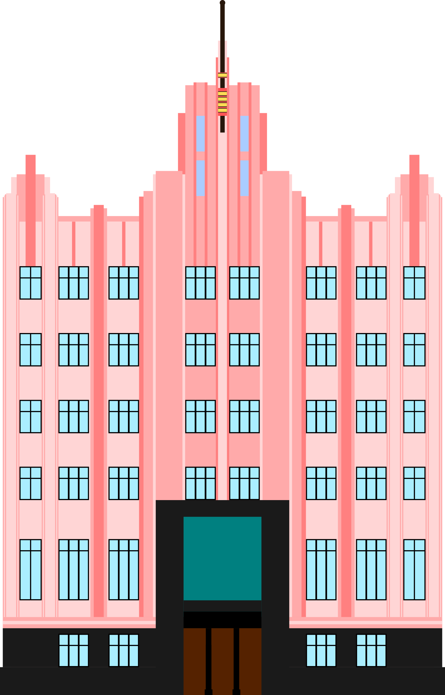 Structure Clipart Insurance Building - Art Deco Building Png Transparent Png (1538x2400), Png Download