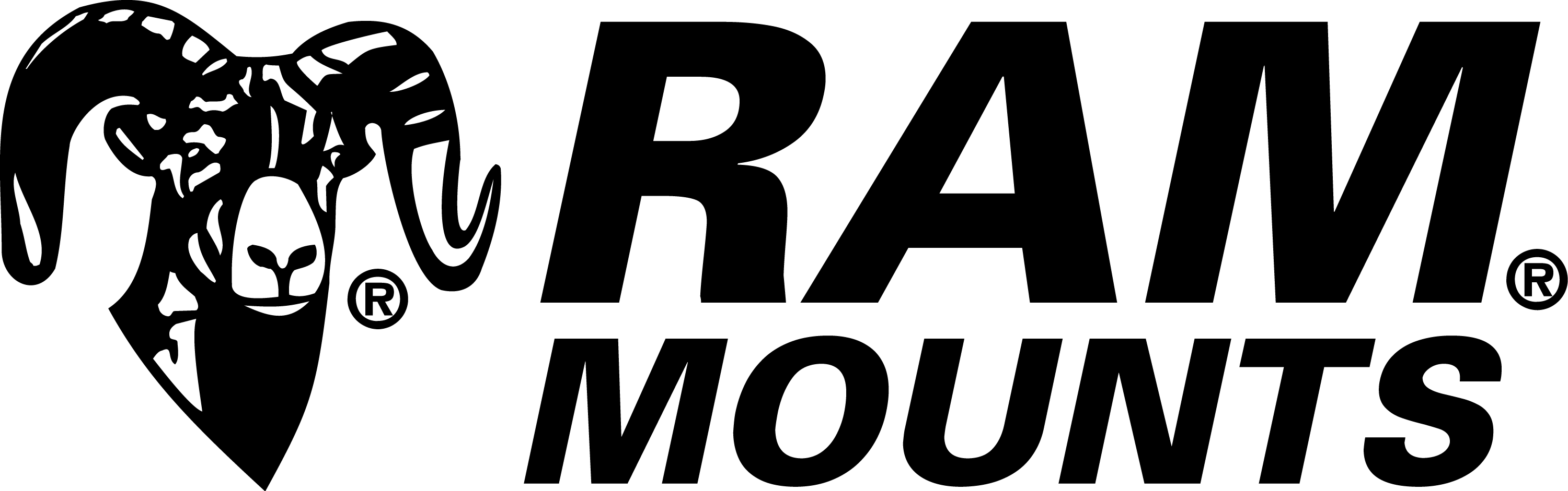 Ram Logo No Logo No Website Black - Ram Mounts Logo Clipart (3000x941), Png Download