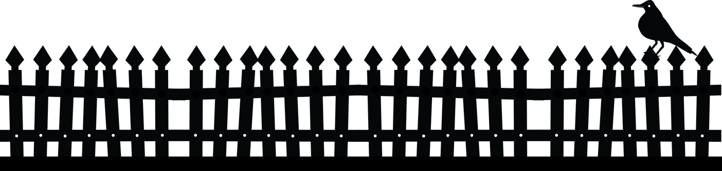 Fence-2 - Picket Fence Clipart (1404x333), Png Download