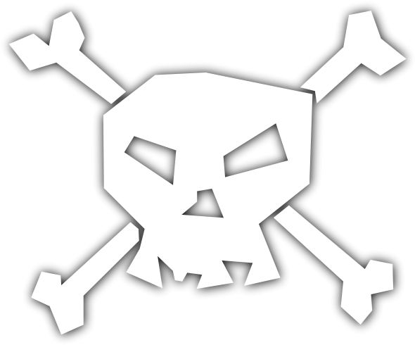 Skull Bones White Png Clipart (800x552), Png Download