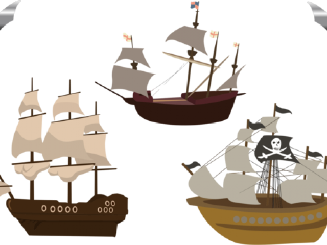 Sailing Boat Clipart Ship Wheel - Pirate Ship Clipart Png Transparent Png (640x480), Png Download