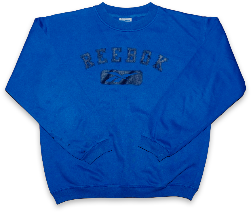 Vintage Reebok Logo Print Crewneck Sweatshirt For Women - Long-sleeved T-shirt Clipart (900x900), Png Download