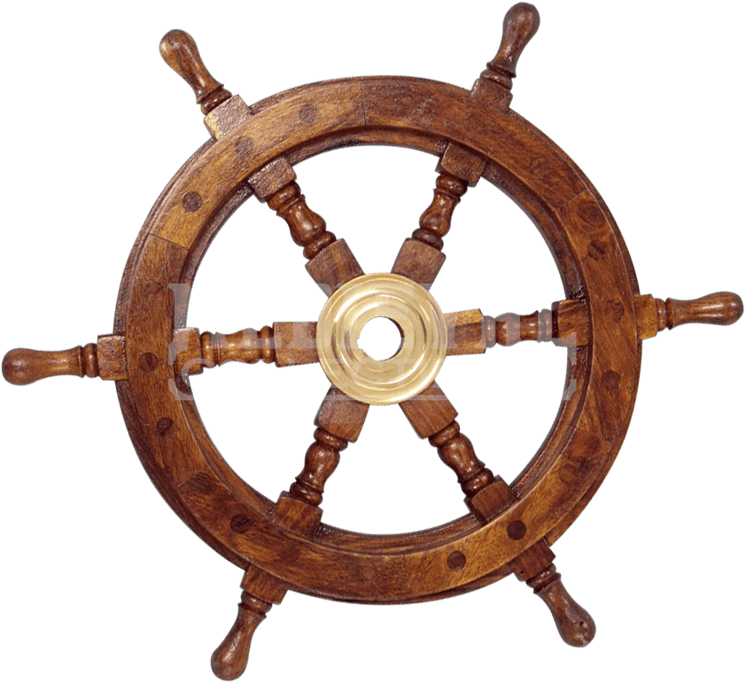Wooden 15 Inch Ship Wheel 08 Sw18 By Meval Collectibles - Wooden Ship Pirate Wheel Clipart (840x840), Png Download
