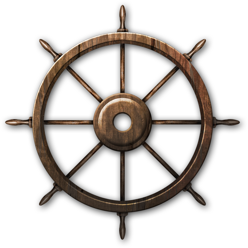 Ship Steering Wheel Metal Clipart (1024x1024), Png Download