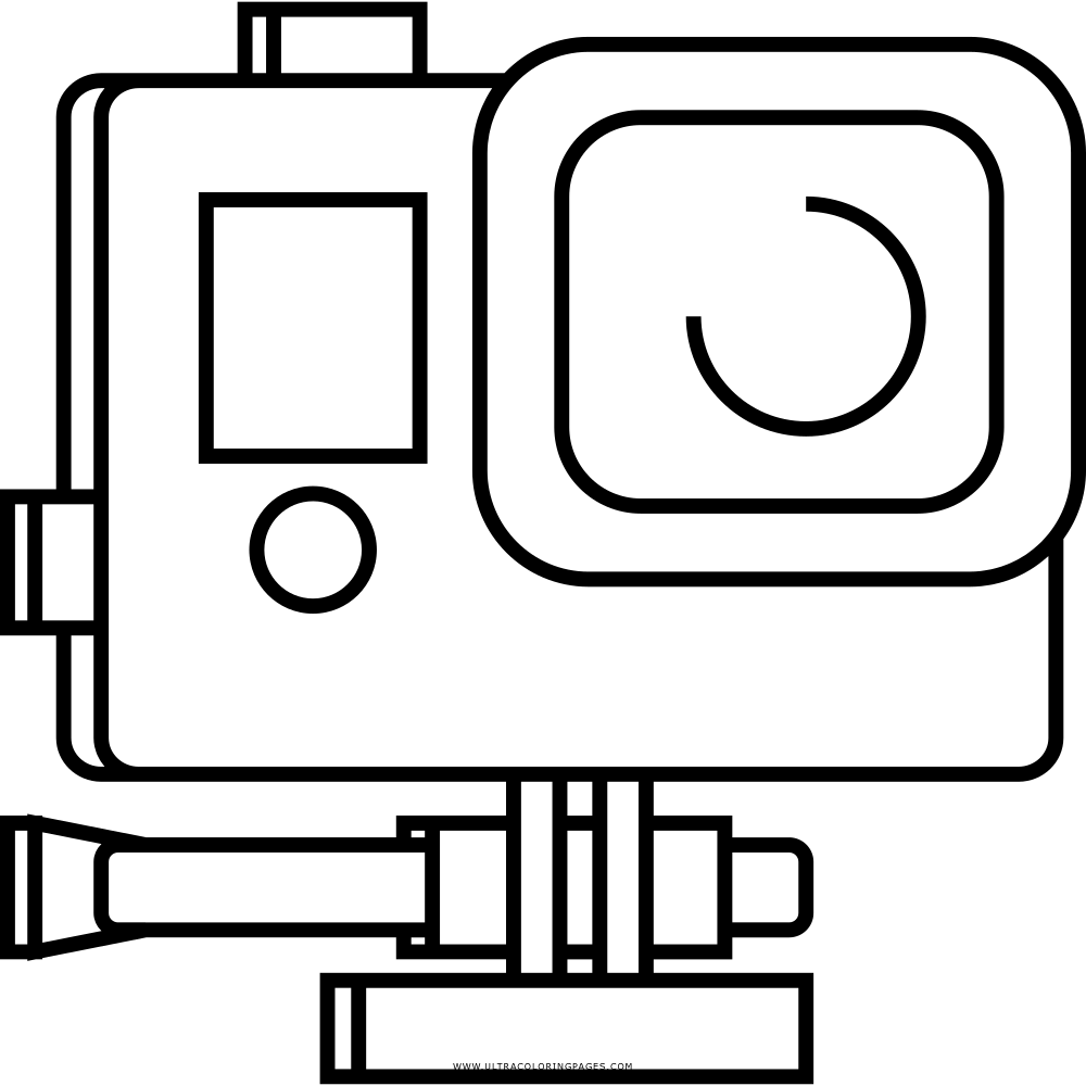 Gopro Coloring Page - Go Pro Coloring Pages Clipart (1000x1000), Png Download