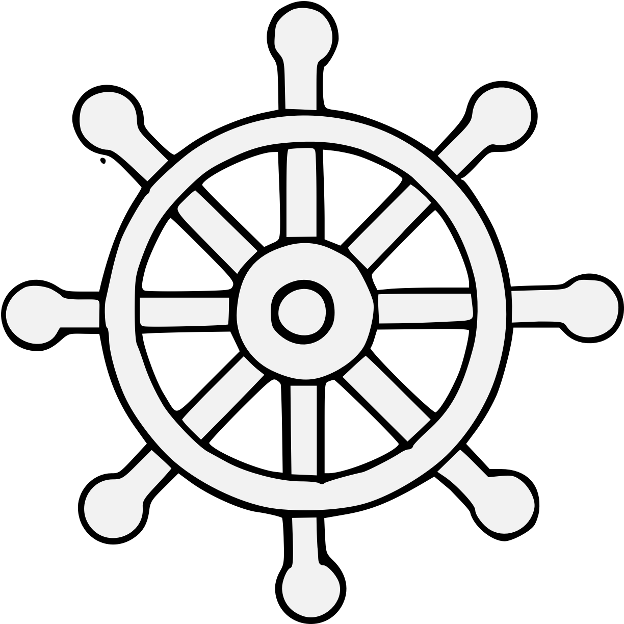 Ship Wheel Png - Ship Wheel Outline Clipart (1224x1224), Png Download