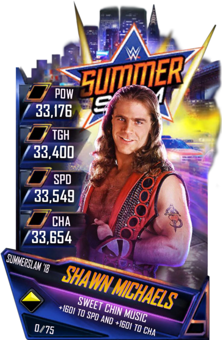Shawn Michaels Wwe Supercard Season Debut Wwe Supercard - Wwe Supercard Summerslam 18 Clipart (456x720), Png Download