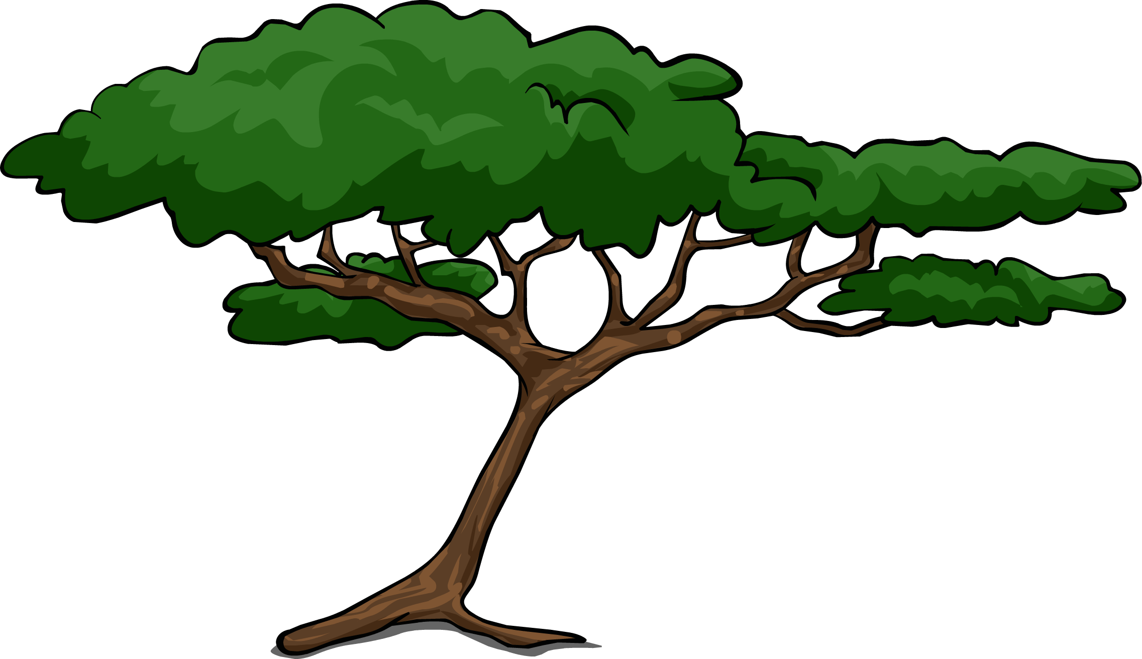 Png Free Download Bushes Clipart Bare - Acacia Tree Clipart Transparent Png (2273x1312), Png Download