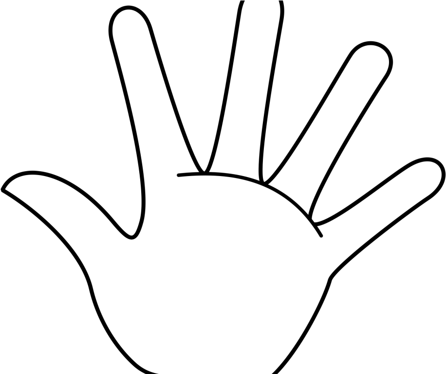 Hand Clipart Png - Hand Clipart Black And White Transparent Png (1024x768), Png Download