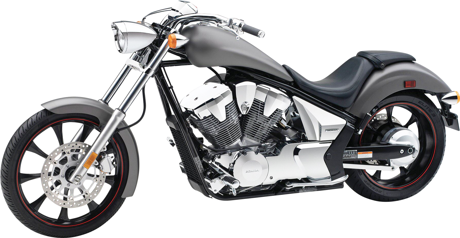 Honda Fury Gray Motorcycle Bike Png Image - 2010 Fury Clipart (1856x992), Png Download