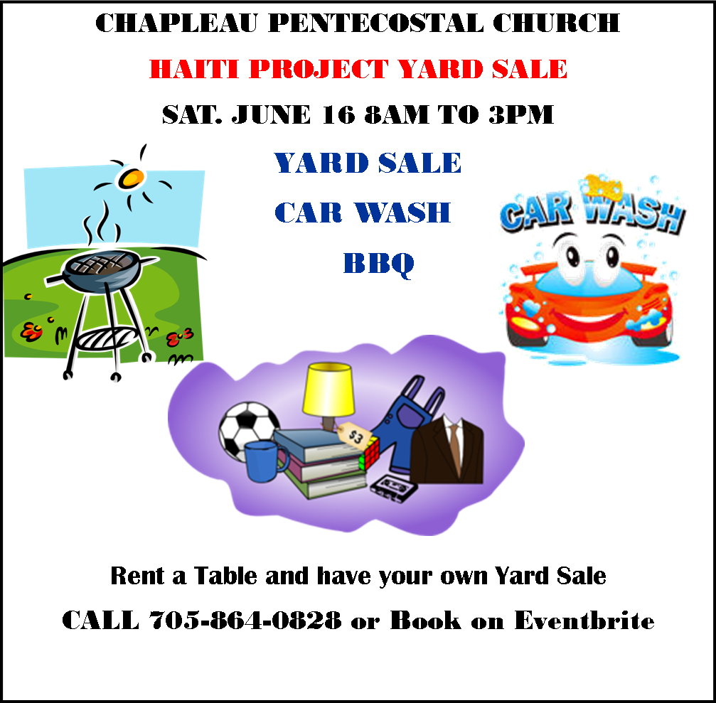 Chapleau Pentecostal Church Haiti Project Yard Sale Clipart (1007x989), Png Download