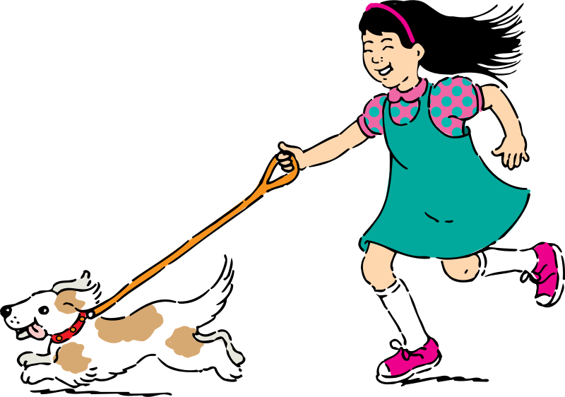 Medium Image - Dog And Human Cartoon Clipart (800x562), Png Download