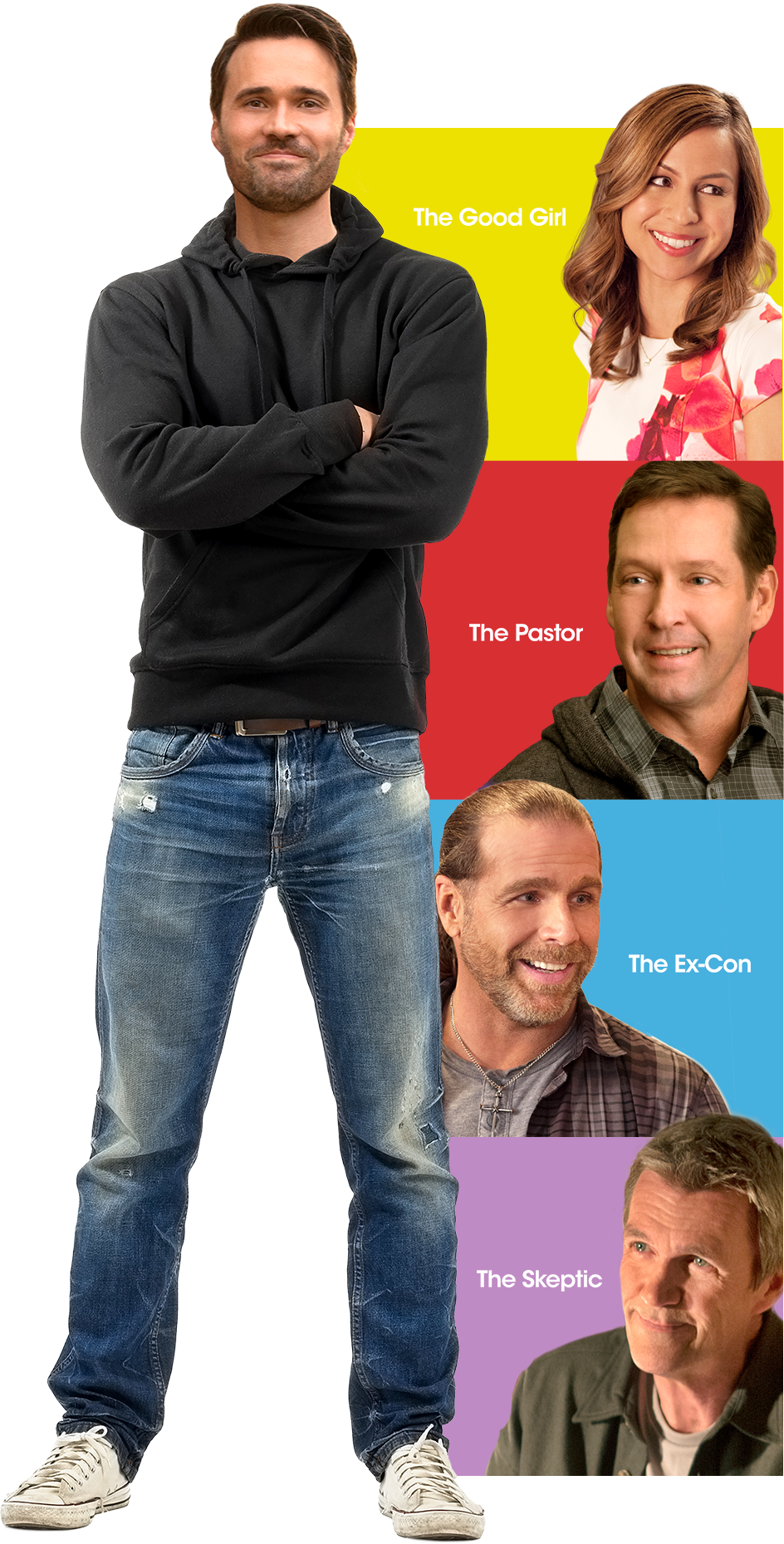 Neil Flynn And Wwe Hall Of Famer Shawn Michaels Hits Clipart (944x1859), Png Download