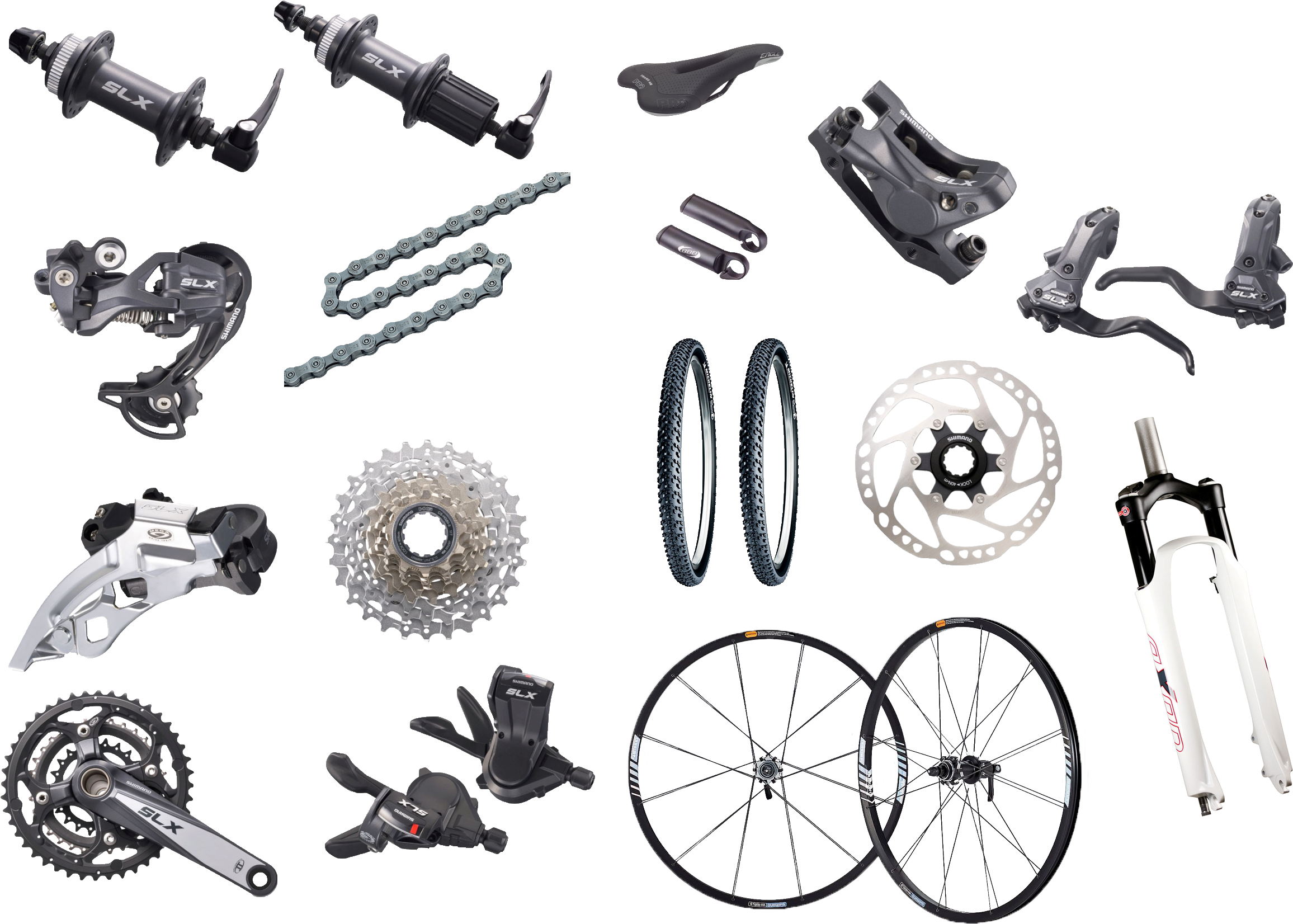 Click Image To Magnify - Shimano Slx Clipart (2422x1711), Png Download