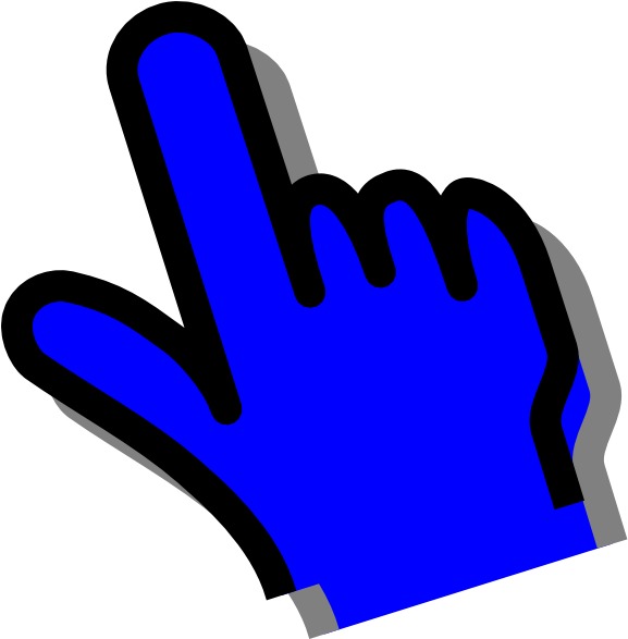 Blue Hand Svg Clip Arts 576 X 596 Px - Png Download (576x596), Png Download