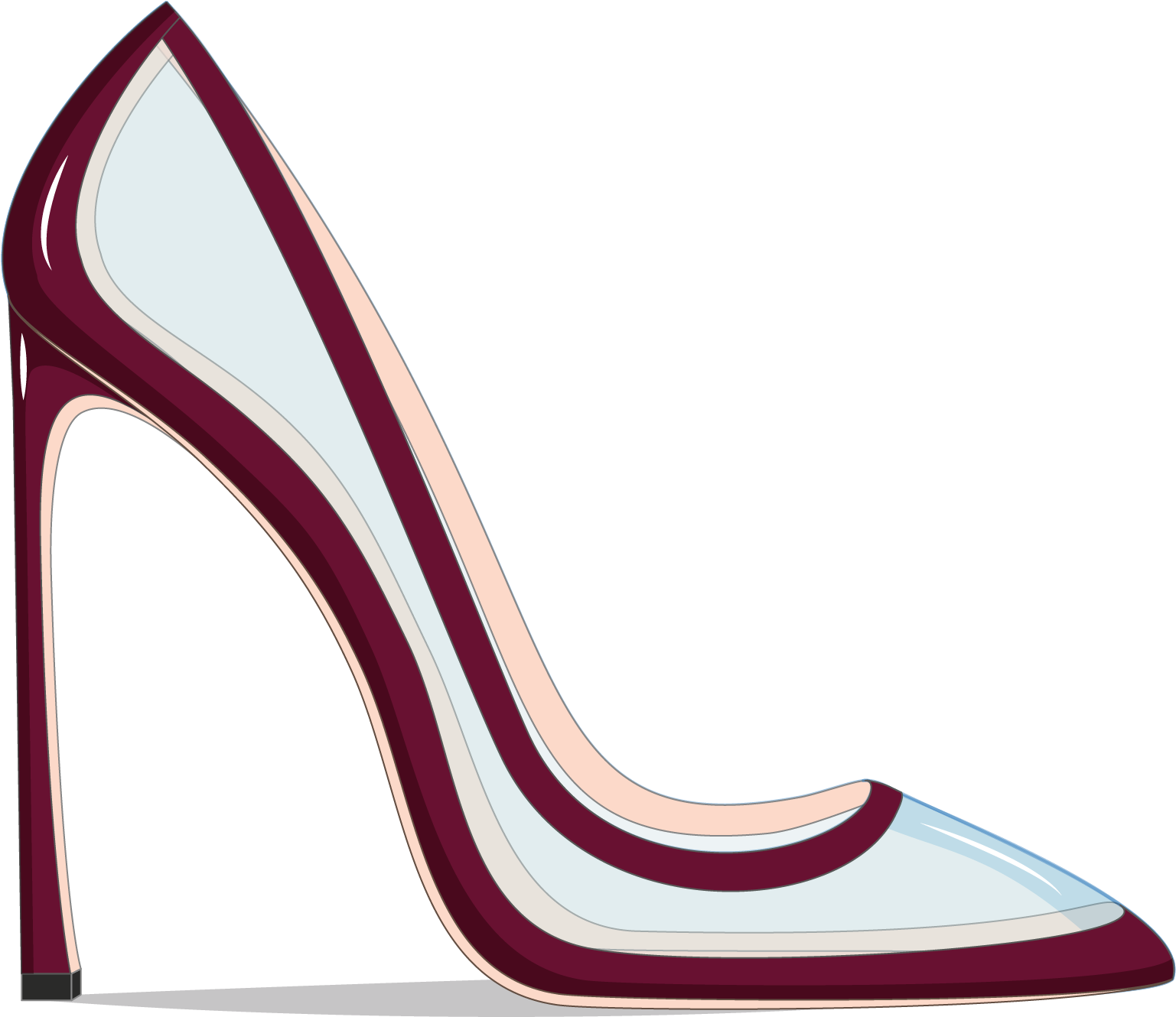 Art Shoes, Stilettos, Pumps, Heels, Choux Pastry, Spiked - Basic Pump Clipart (1754x2480), Png Download