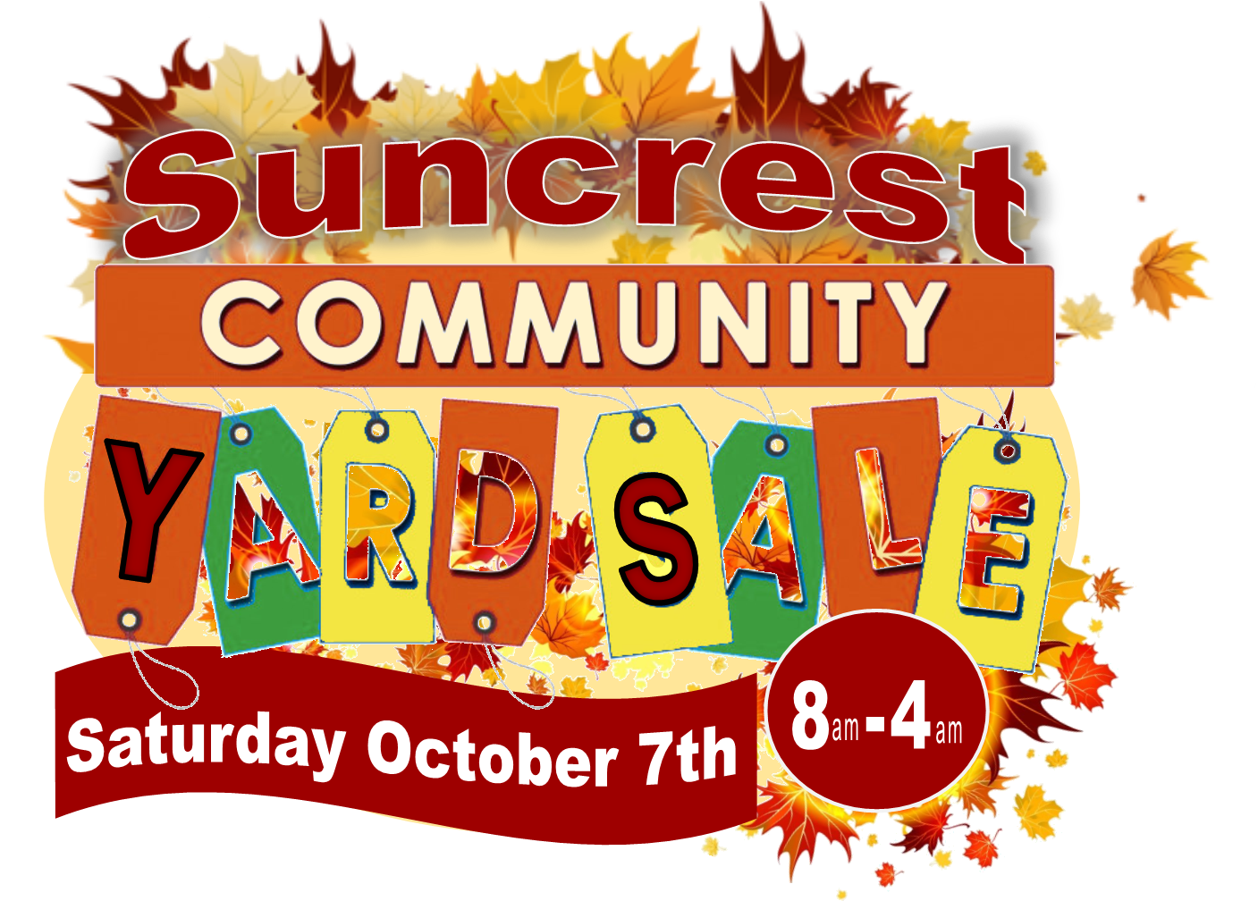 Suncrest Fall Community Yard Sale - Halloween Clipart (1418x1090), Png Download