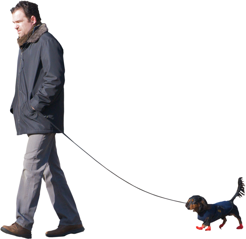 The Gallery For > People Walking Dog Png People Walking - Persona Caminando Con El Perro Clipart (800x800), Png Download