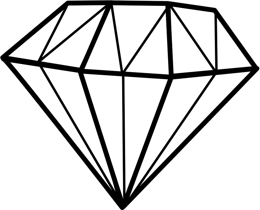 Gems Clipart Diamond Outline - Diamond Clipart - Png Download (920x720), Png Download