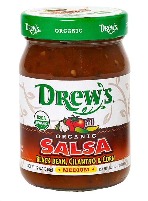 Drew's Black Bean Cilantro & Corn Salsa - Chutney Clipart (500x678), Png Download