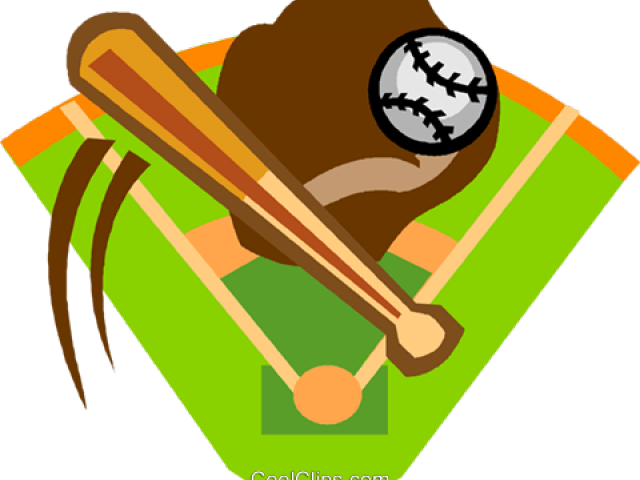 Baseball Bat Clipart Baseball Diamond - Baseball Diamond Clip Art - Png Download (640x480), Png Download