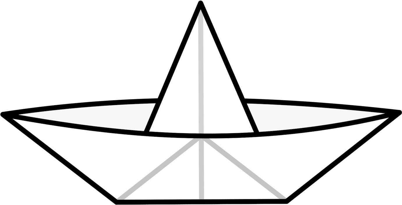 Row Boat Clipart Paper Boat - Paper Boat Clip Art - Png Download (1381x705), Png Download