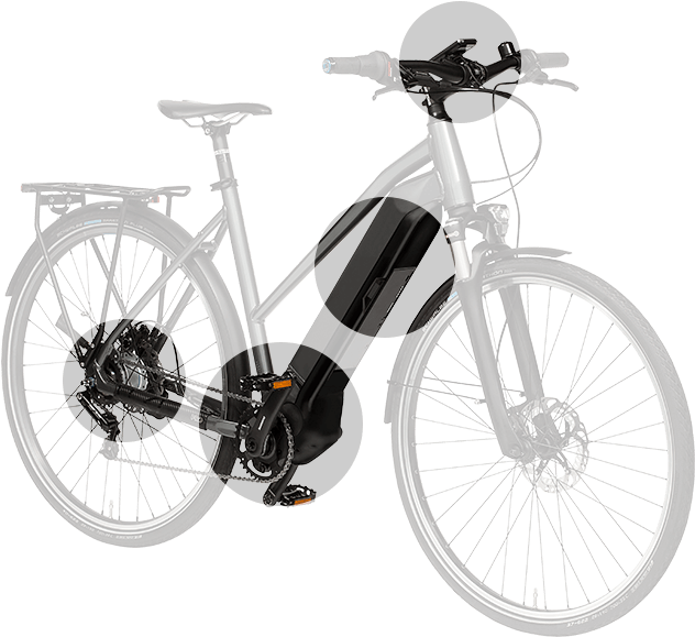 E-bike Systems For Adventurers - Hybrid Bicycle Clipart (691x578), Png Download