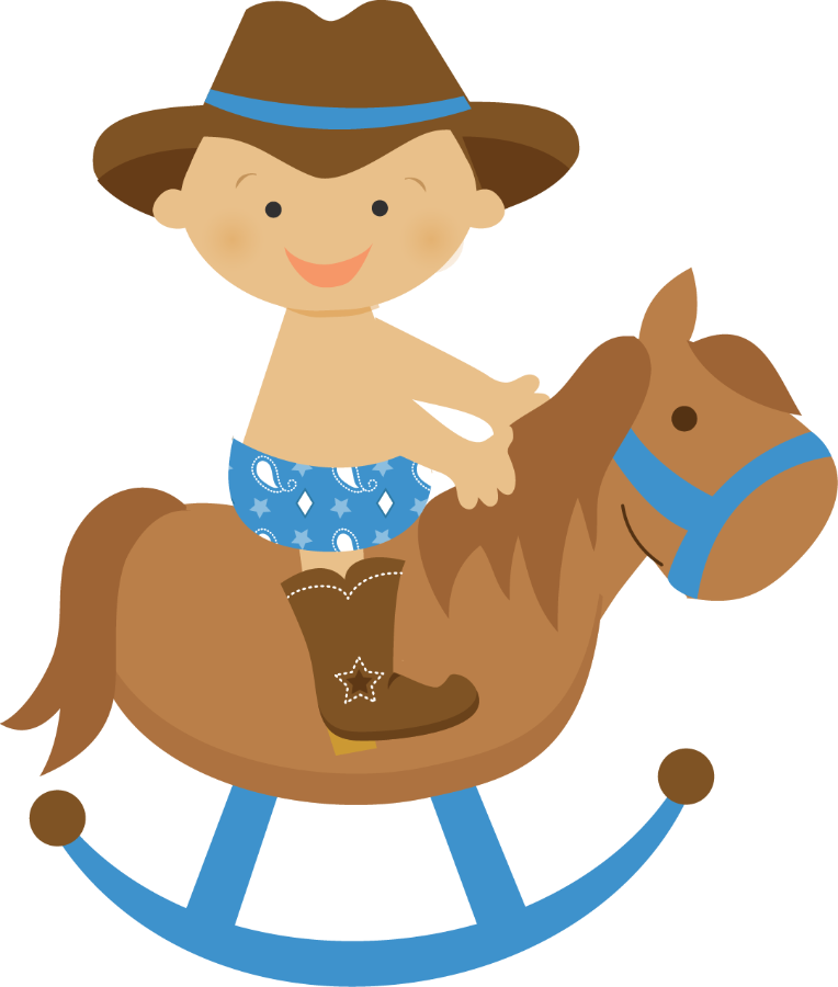 Cowboy Clipart Baby Cowboy - Invitaciones De Baby Shower Caballitos - Png Download (764x900), Png Download