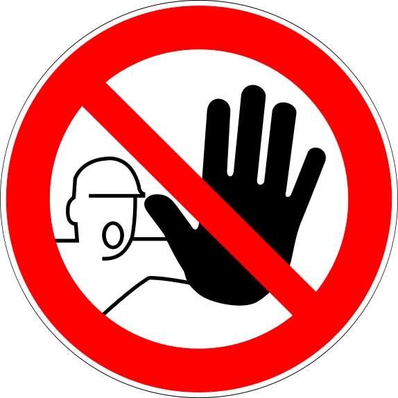 Prohibition Signs And Symbols - Safety Sign Do Not Enter Clipart (574x574), Png Download