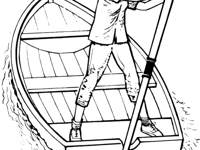 Row Boat Clipart - Row Boat Vector Png Transparent Png (640x480), Png Download
