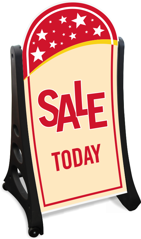Sale Today A-frame Portable Sidewalk Sign Kit - Make Today Ridiculously Amazing Clipart (470x797), Png Download