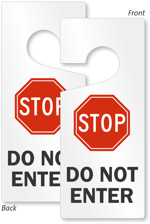 Stop Do Not Enter Lockout Door Hanger - Stop Sign Clipart (545x800), Png Download