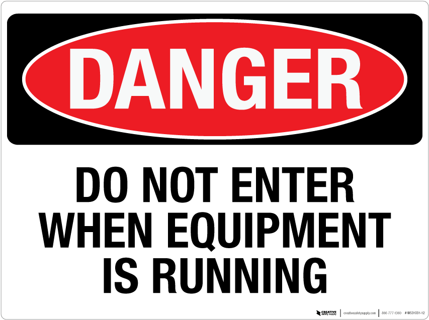 Do Not Enter When Equipment Is Running - Danger 10000 Volts Sign Clipart (900x684), Png Download