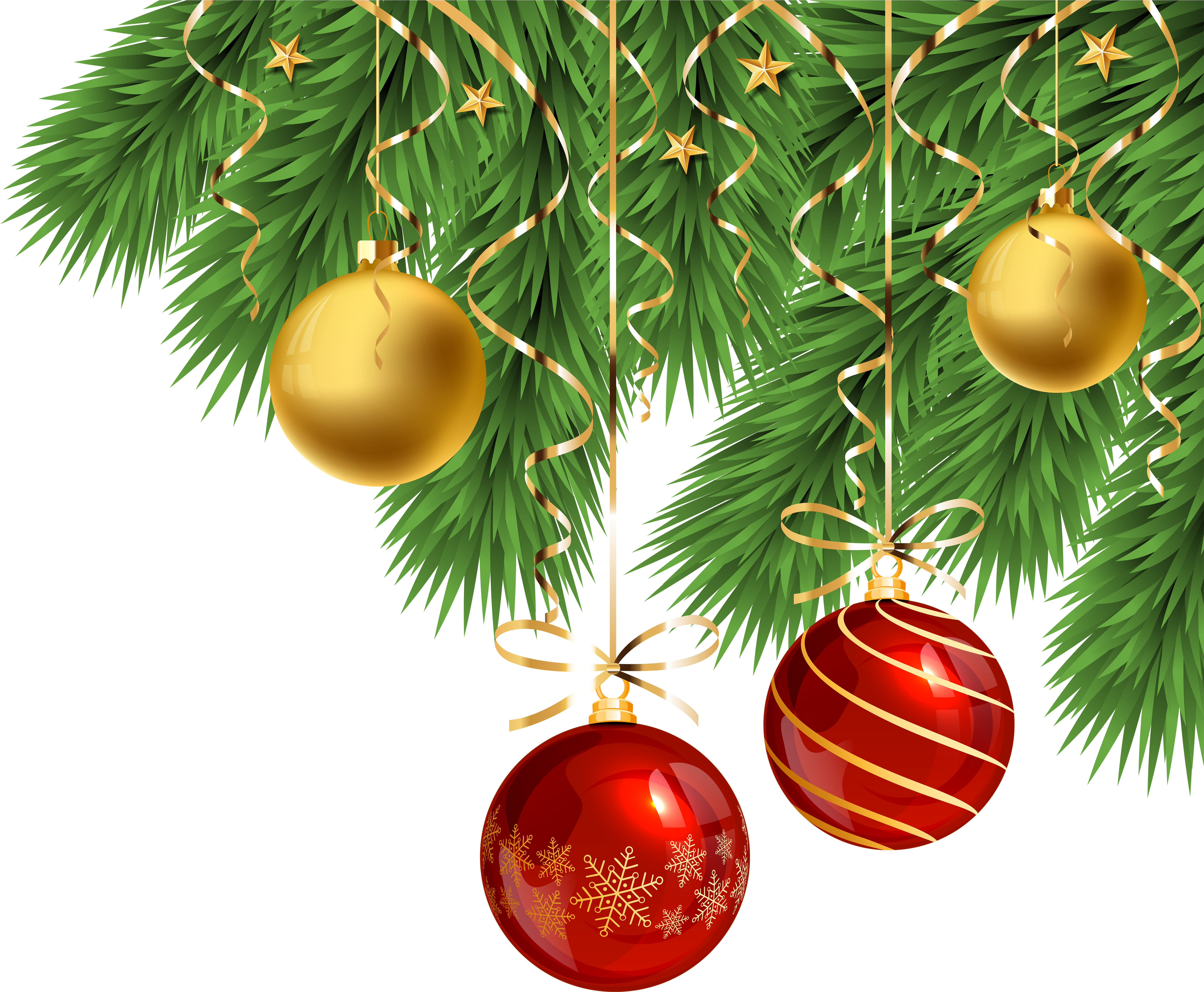 Christmas Decor Png - Transparent Christmas Corner Png Clipart (6000x4923), Png Download