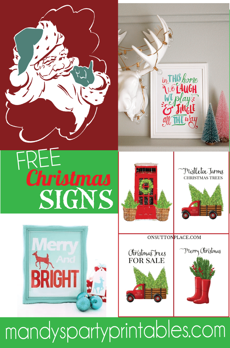 Free Collection Of 40 Printable Christmas Sale Signs - Printable Farmhouse Christmas Ornaments Clipart (736x1114), Png Download