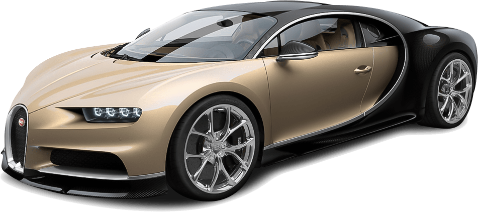 Rental Of Luxury Cars - Bugatti Chiron 2016 Colors Clipart (951x422), Png Download