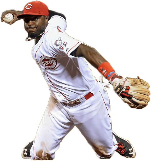 Cincinnati Reds Brandon Phillips - Brandon Phillips White Glove Clipart (591x631), Png Download