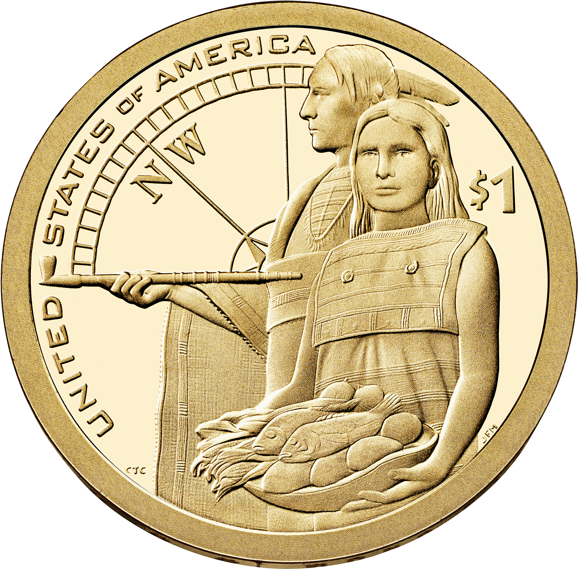 2014 Native American Coin - Native American Dollar 2014 Clipart (2000x2000), Png Download