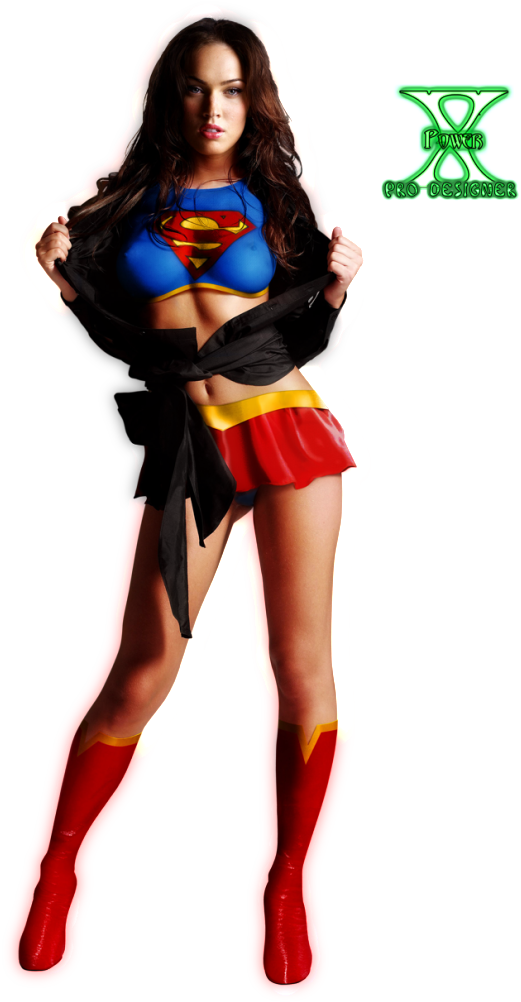 Megan Fox Supergirl Photo - D Kay D Razz Clipart (732x1024), Png Download
