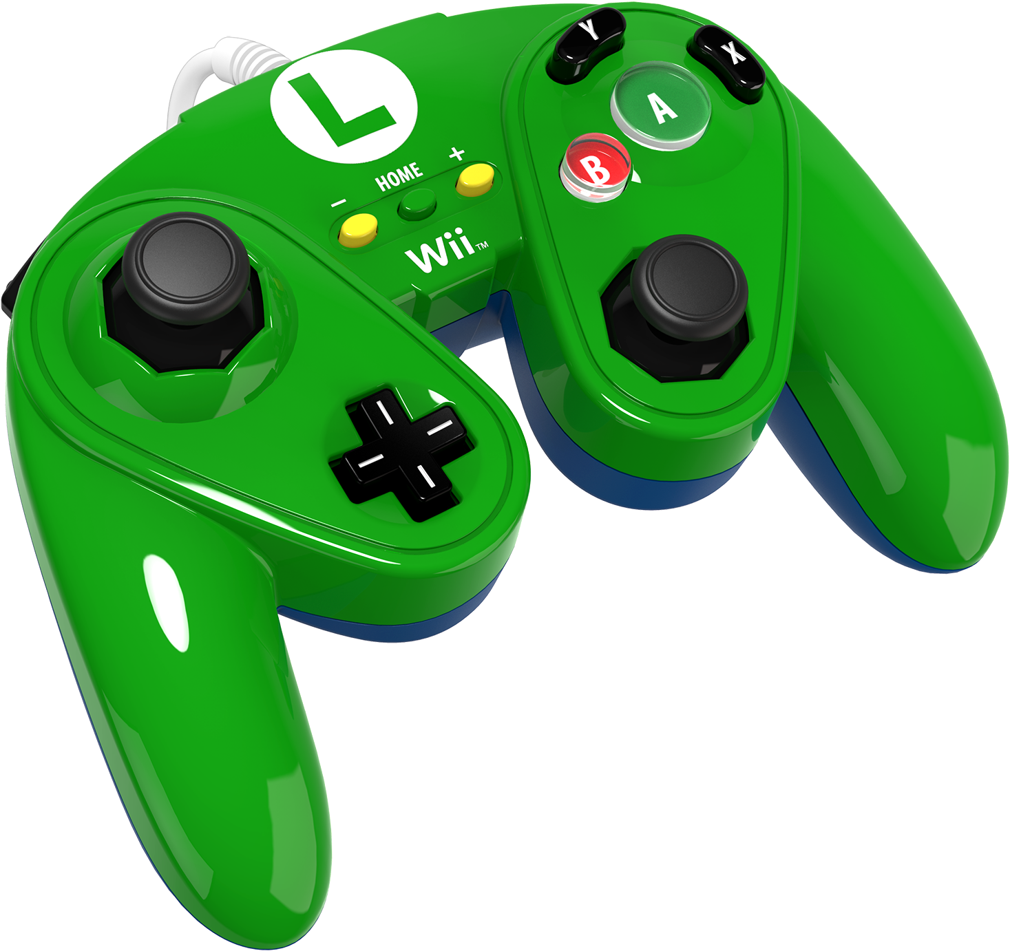 Wired Fight Pad Luigi - Zelda Wii U Gamecube Controller Clipart (1630x1630), Png Download