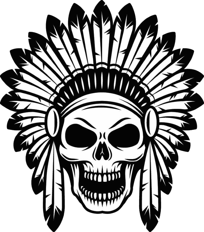 American Indian Png - Indian Skull Headdress Clipart (700x795), Png Download
