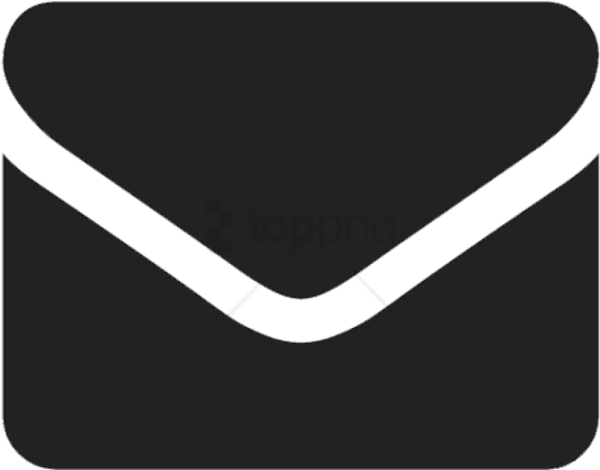 Free Png Download Email Flat Icon Black Png Images - Email Icon Font Awesome White Png Clipart (850x666), Png Download