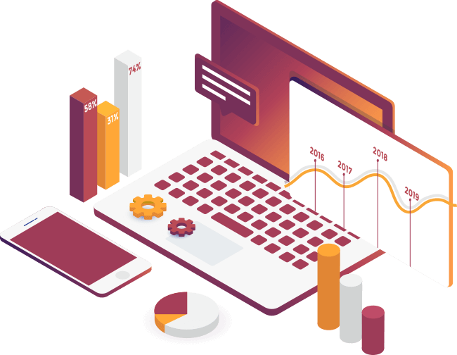 Best Sem Seo Services Slide 2 - Isometric Data Analysis Clipart (650x504), Png Download