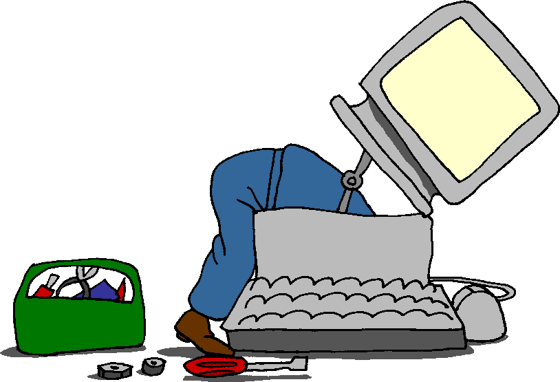 Clip Art Black And White Delplogdelplog We - Broken Server Computer - Png Download (814x555), Png Download