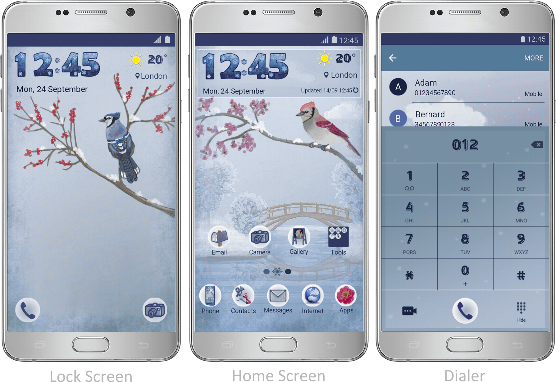 Features A Snowing Effect In The Lock Screen And Snowflake - Iphone Clipart (1789x1240), Png Download