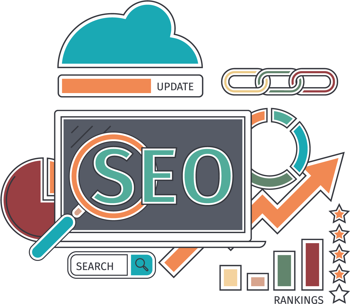 Seo Services In Ludhiana - Seo Icon Png Clipart (678x474), Png Download