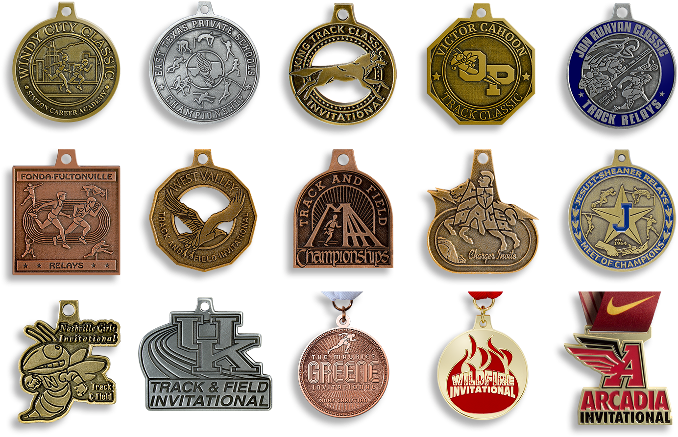 Track & Field Custom Medals Sample Collection - Arcadia Invitational Backpack 2018 Clipart (1437x937), Png Download