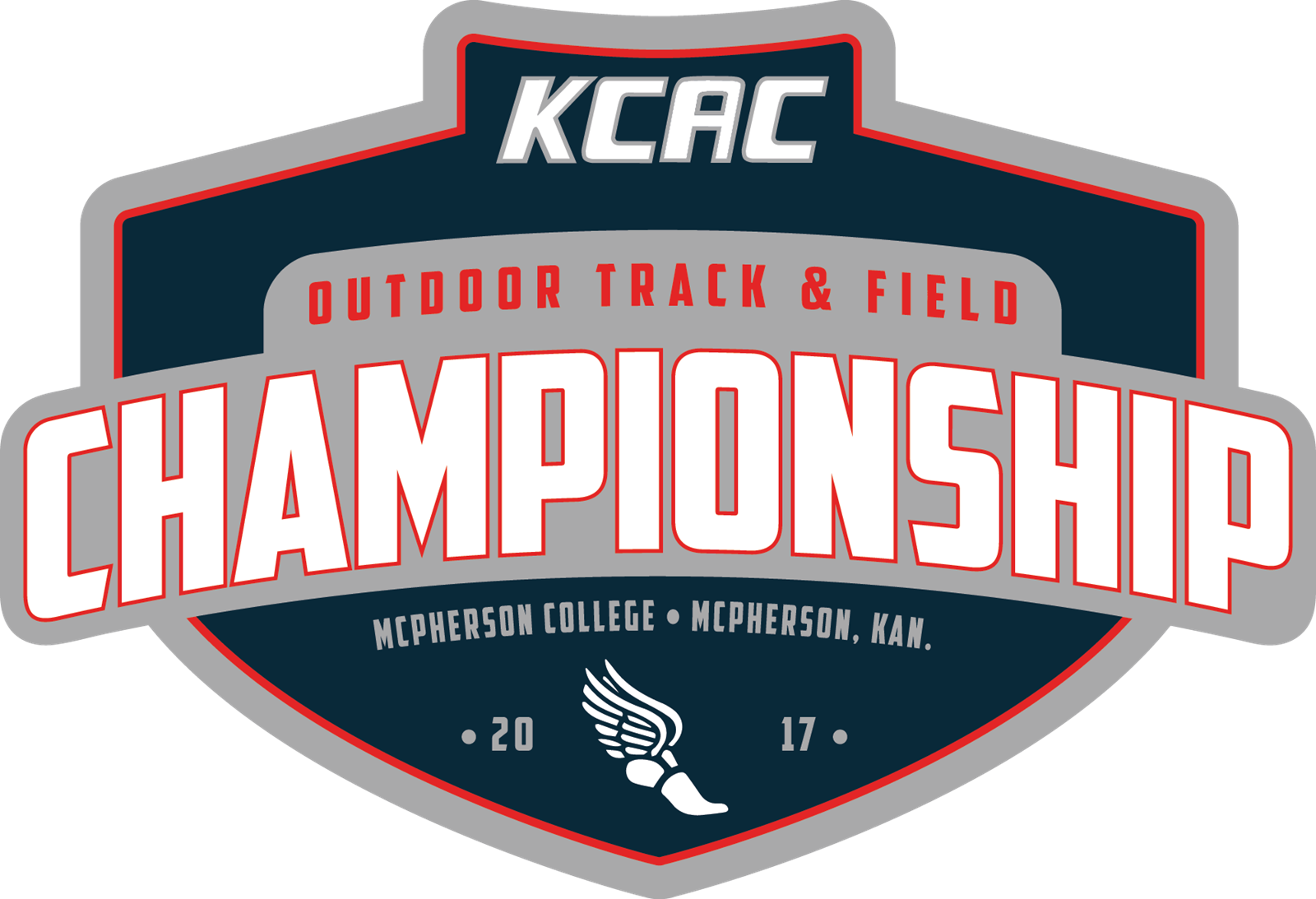 2017 Kcac Outdoor Track & Field Championships Emblem Clipart Large