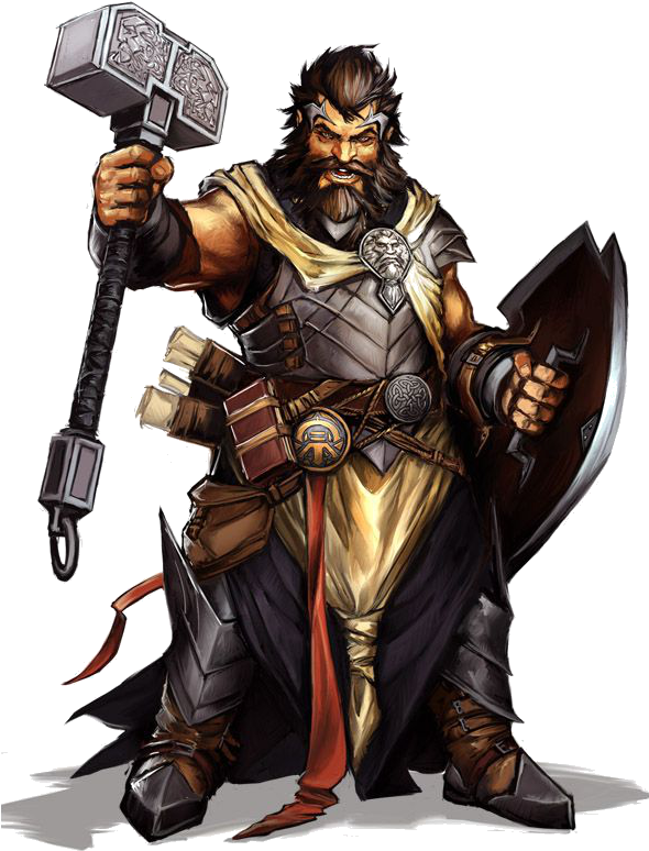 Dwarven Cleric Of Dumathoin Clipart (589x792), Png Download