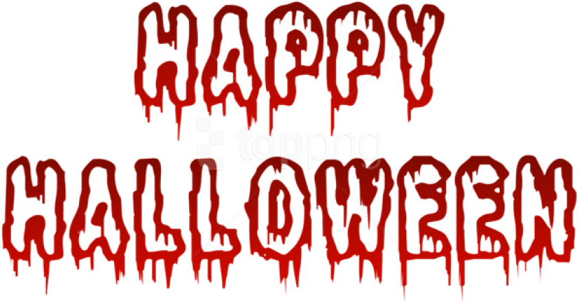 Free Png Download Happy Halloween Png Images Background - Red Happy Halloween Clipart Transparent Png (850x442), Png Download